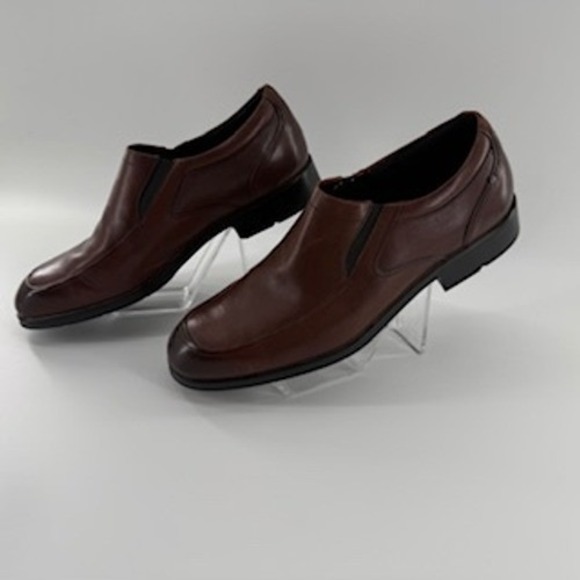 Rockport Men\'s Leather Slip On Dress Shoes Brown Odiproene By Adidas Size 12.5‎